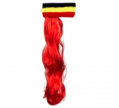 St. Hoofdband België met rood haar bedrukken