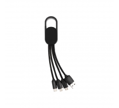 4-in-1 kabel met karabijnhaak bedrukken